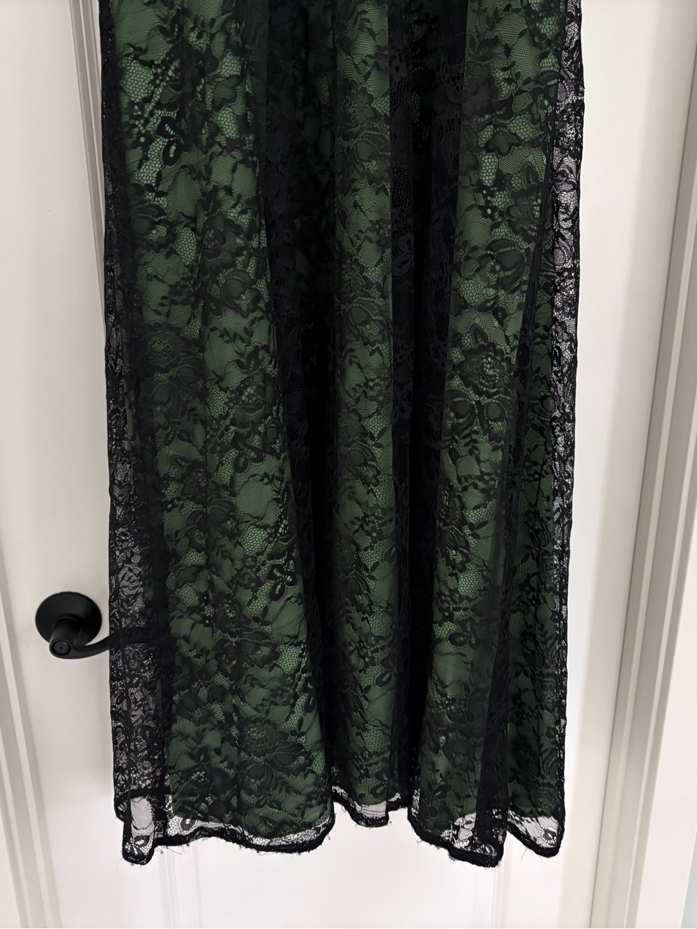 Alfred Angelo Black Lace Strapless Maxi Dress 14 - Picture 4 of 7